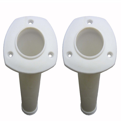 SeaChoic Flush Mount Fishing Rod/Pole Hold WHITE 2 Pack