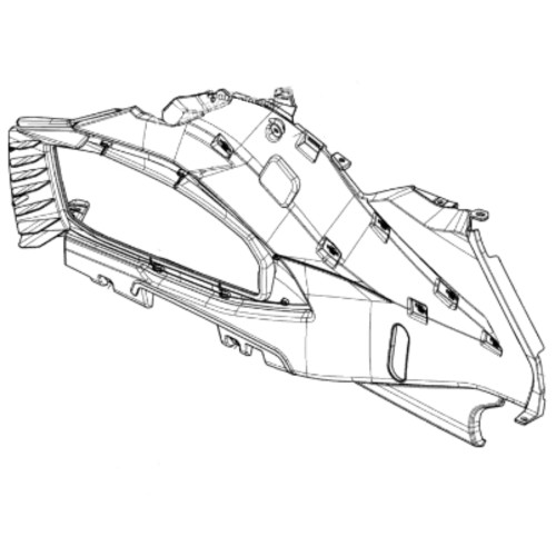 Can-Am New OEM Right Hand Central Fairing Assembly, 705015831