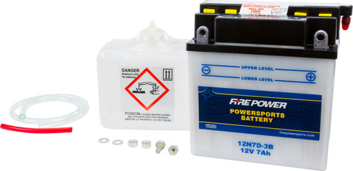 FIRE POWER 12V Standard Battery w/Acid Pack, 490-2097