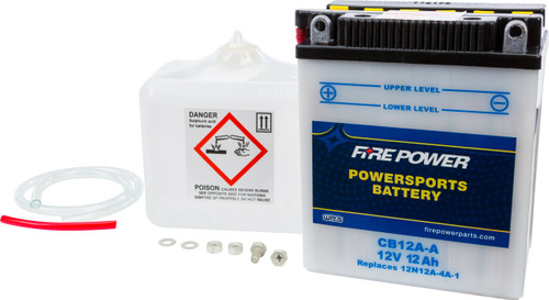 FIRE POWER 12V Heavy Duty Battery w/Acid Pack, 490-2194