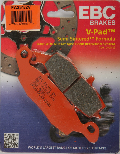 EBC Semi-Sintered Brake Pads, 15-231/2V