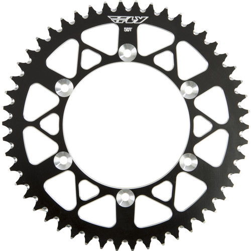 FLY RACING Aluminum Rear Sprocket, 255-520850BK
