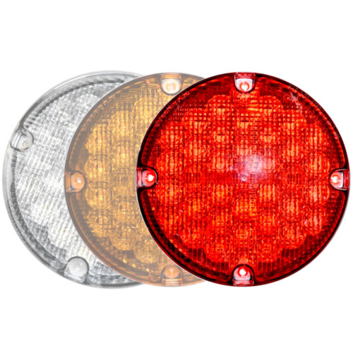 Tecniq OEM 7" Round Red/Red Light w/Pigtail, K20-STR0-1