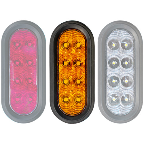 Tecniq OEM 6" Oval High Visibility Strobe Grommet Mount Amp, T68-AAZ0A-1