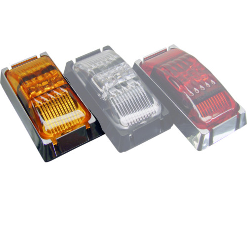 Tecniq OEM Model S150 Amber PC Sidemarker Clear Lens 14" Pigtail, S15-AC0P-1