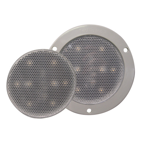 Tecniq OEM 4" Round 8 LED Flange Mount Dome Light w/ .180 Bullets, T44-WDFB-1