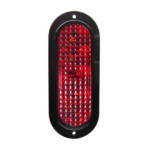 Tecniq OEM Red Flange Mount Horizontal Oval Tail Clear Lens Amp Connector, T62-RCHA-1