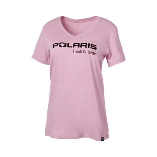 Polaris New OEM Women's Lightweight V-neckline Think Outside Tee, 286251809