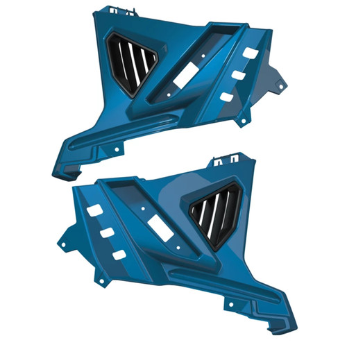Polaris New OEM Painted Front Lower Accent Panel Blue Steel, 2884605-696