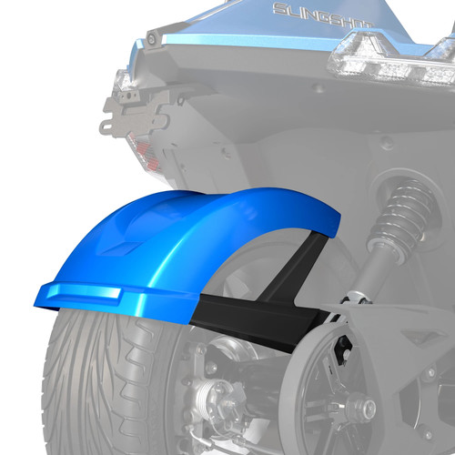 Polaris New OEM Slingshot 265 mm Fiberglass Blue Steel Rear Fender, 2883846-696