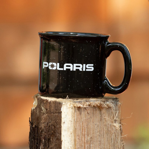 Polaris New OEM 15 oz. Handled Campfire Mug with Logo, Black, 2861613