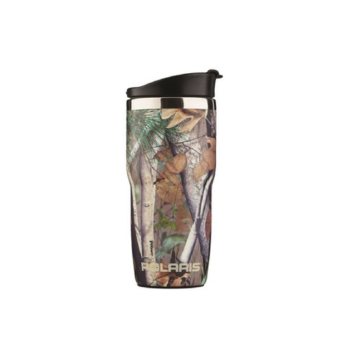 Polaris New OEM 16 oz. Stainless Steel Travel Mug, Polaris Pursuit Camo, 2867961