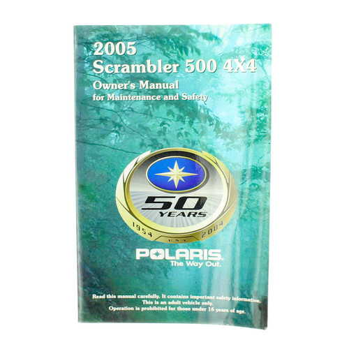 Polaris New OEM Scrambler 500 4X4 Owner's Manual 9919477