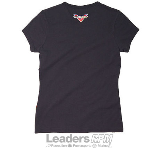 Victory Motorcycle New Women's Black Logo Short Sleeve T-Shirt, Small, 286325402