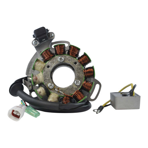 RMSTATOR New Aftermarket Yamaha Kit High Output Stator 200 W + AC Regulator + HP CDI Box + Ignition Coil + Flywheel, RM23011