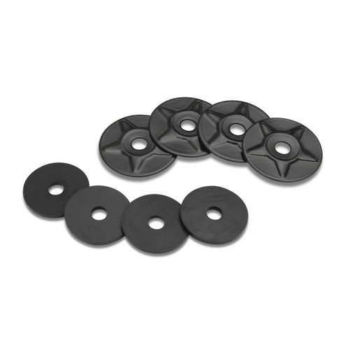 Show Chrome Accessories New Satin Blk Starwasher 4-Pk, 4-231BK-4