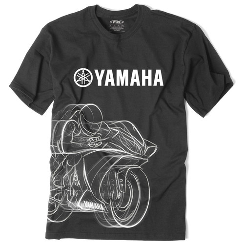 Yamaha New OEM, Factory Effex Men's R1 Black Short Sleeve Tee, VFE-17SRT-BK-2X