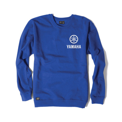 Yamaha New OEM, Factory Effex Men's Crew Long Sleeve Sweatshirt, VFE-17FCS-BL-MD