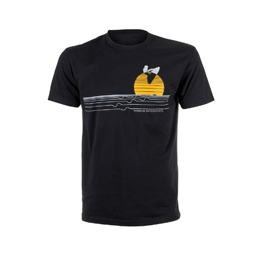 Yamaha Men's Small WaveRunner Sun Jumper Tee, VDF-20TMN-BK-SM