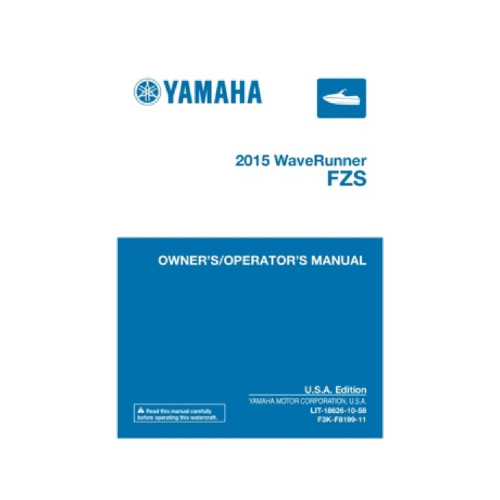 Yamaha New OEM 2015 WaveRunner FZS SVHO Owners Manual, LIT-18626-10-58