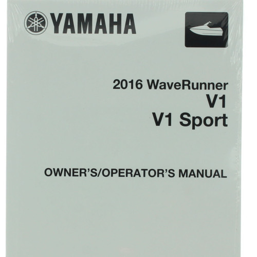 Yamaha New OEM 2016 WaveRunner V1/V1 Sport Owners Manual, LIT-18626-10-98