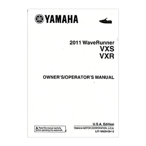 Yamaha New OEM 2011 VXS/VXR Owners Manual, LIT-18626-09-12