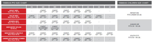 Yamaha OEM Pfd-Yamaha Neoprene Bl-Infnt, MAY-19VNE-BL-IN