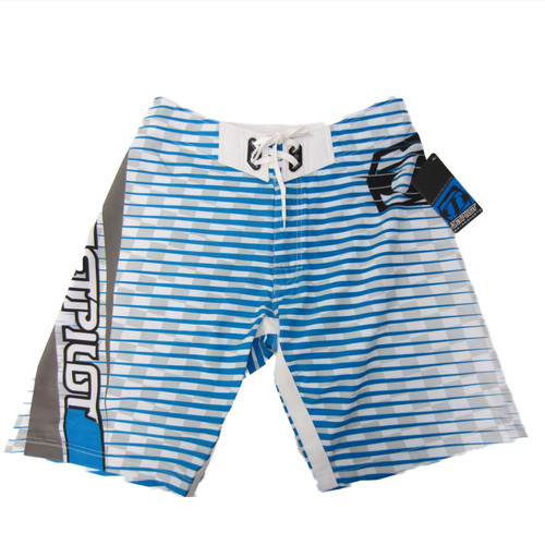 JetPilot New Mens Thrasher Boardshorts Swim Suit Trunks White/Blue Size 30