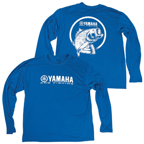 Yamaha New OEM Men's Pro Fishing Freshwater LS Tee CRP-18LPF-BL-2X Yamaha New OEM Men's Pro Fishing Freshwater LS Tee CRP-18LPF-BL-2X