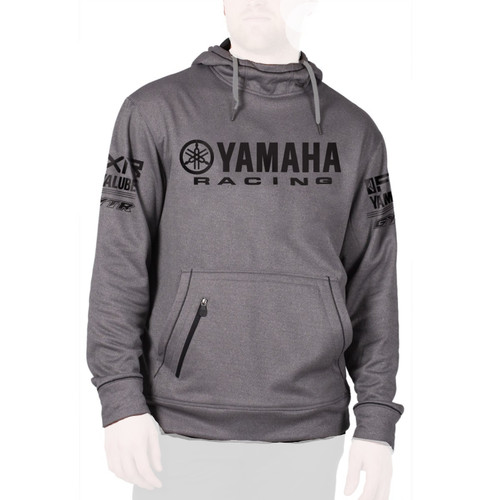 Yamaha New OEM, FXR Men's Branded Grey Pursuit Tech Hoodie, 211-10214-07-07
