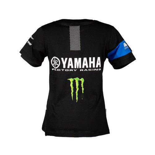 Yamaha New OEM, Paddock Factory Racing Monster Tee- Ladies, CRW-20TPM-BK-SM