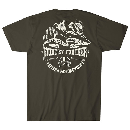 Yamaha New OEM, Branded Men's Journey Further Short Sleeve Tee, CRP-19TJF-OL-2X