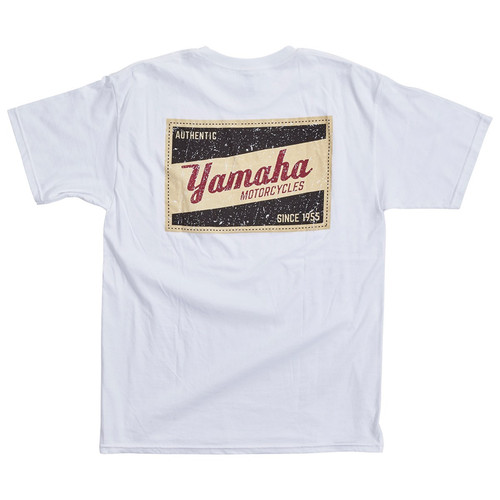 Yamaha New OEM, Men's Open Roads Distressed Short Sleeve Tee, CRP-17TOP-WH-2X