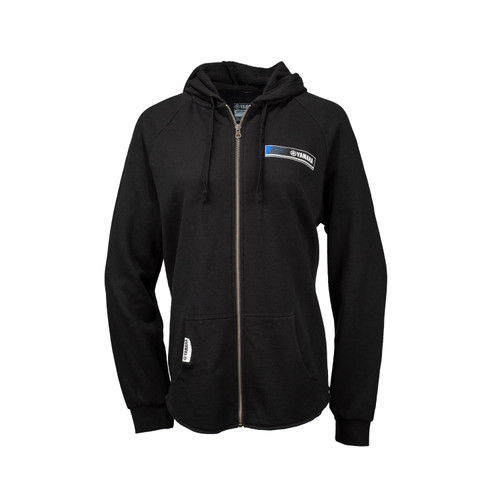 Yamaha New OEM, Blue Revs Hooded Sweatshirt- Ladies, CRW-20FBR-BK-XL
