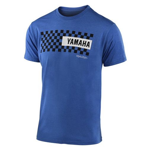 Yamaha New OEM, Troy Lee Designs Men's Checked Short Sleeve Tee, VDF-20TCH-BL-LG
