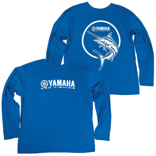 Yamaha New OEM Men's Pro Fishing Off Shore LS Tee CRP-18LDF-BL-2X Yamaha New OEM Men's Pro Fishing Off Shore LS Tee CRP-18LDF-BL-2X