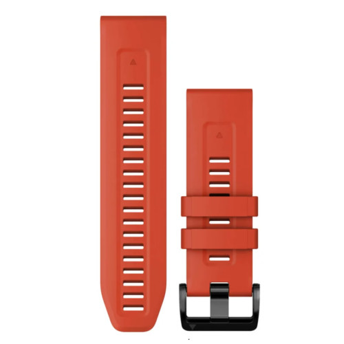 Garmin OEM QuickFit® 26 Watch Bands Flame Red Silicone, 010-13117-04