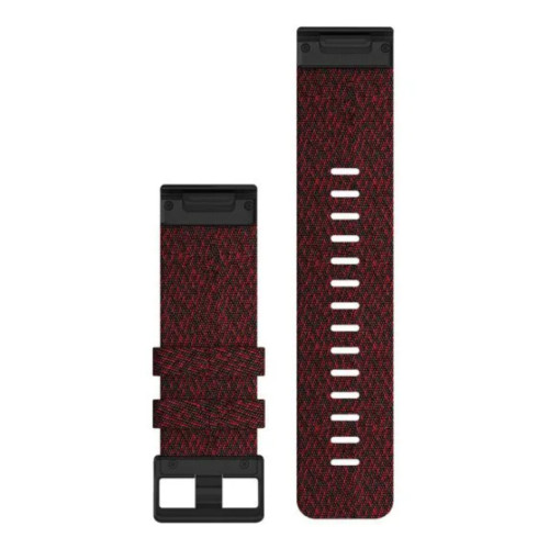 Garmin OEM QuickFit® 26 Watch Bands Heathered Red Nylon, 010-12864-06