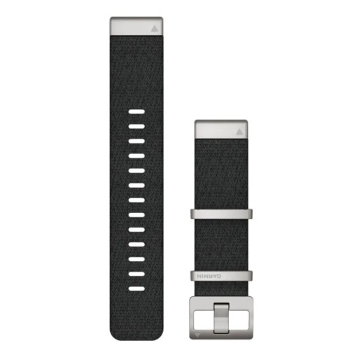 Garmin OEM QuickFit® 22 Watch Straps Jacquard-weave Nylon Strap – Black, 010-12738-21