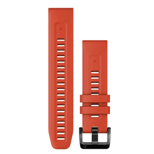 Garmin OEM QuickFit® 22 Watch Bands Flame Red Silicone, 010-13111-04