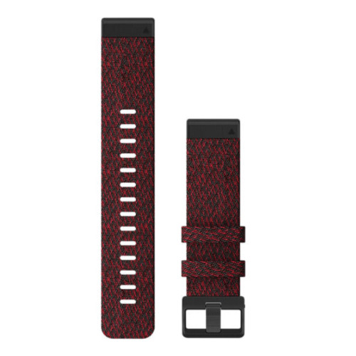 Garmin OEM QuickFit® 22 Watch Bands Heathered Red Nylon, 010-12863-06