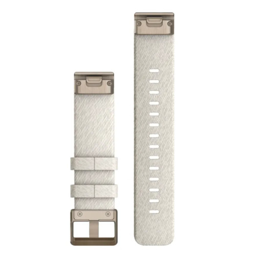 Garmin OEM QuickFit® 20 Watch Bands Cream Heathered Nylon with Cream Gold Hardware, 010-13102-07