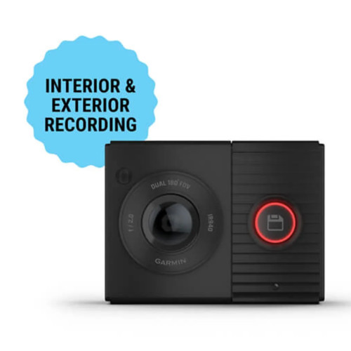 Garmin OEM Garmin Dash Cam™ Tandem Dual-lens Dash Cam with Two 180-degree Lenses, 010-02259-00
