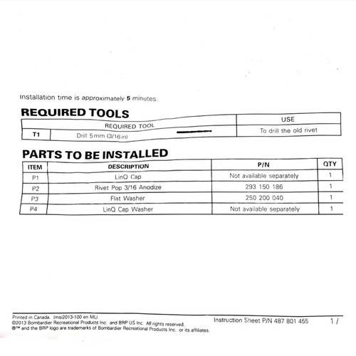 Ski-Doo New OEM, Rubber Latch Service Kit For LinQ Tunnel Accessories, 860201057