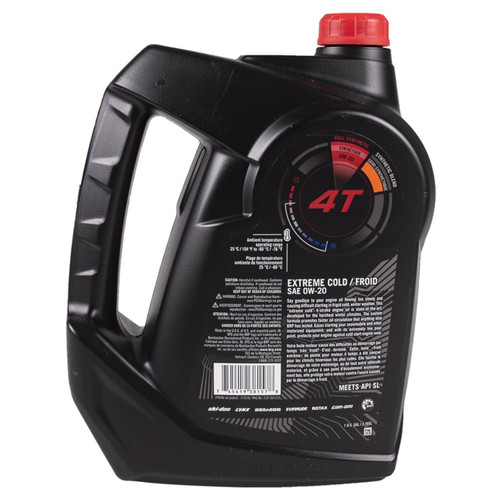 Can-Am New OEM, XPS 4-Stroke 0W-20 Extreme Cold Synthetic Oil 1 Gallon, 9779146