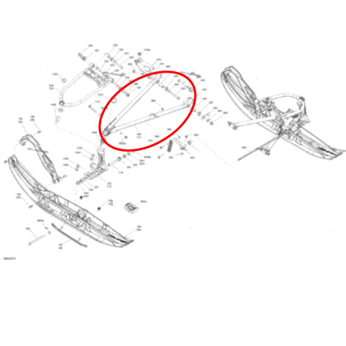 Ski-Doo New OEM Lower Left Arm Suspension