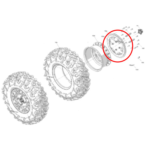 Can-Am New OEM Maverick Bead Lock B-442, 705402916