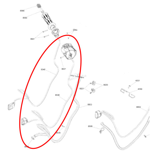 Can-Am-New OEM Right Hand Housing Switch Assembly, 710004583