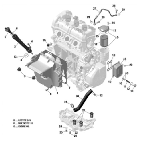 BRP New OEM, Expedition Renegade Oil Water Heat Exchanger, 420656697 420656698