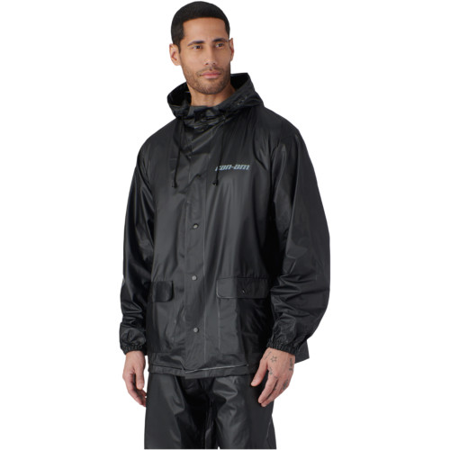 Can-Am New OEM Men's Small Matte Black Mud Jacket, 2866760493